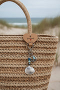 Ark Shell & Sailboat Bag Charm — Nautical Blue