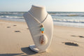 Seaside Teal Daisy Necklace