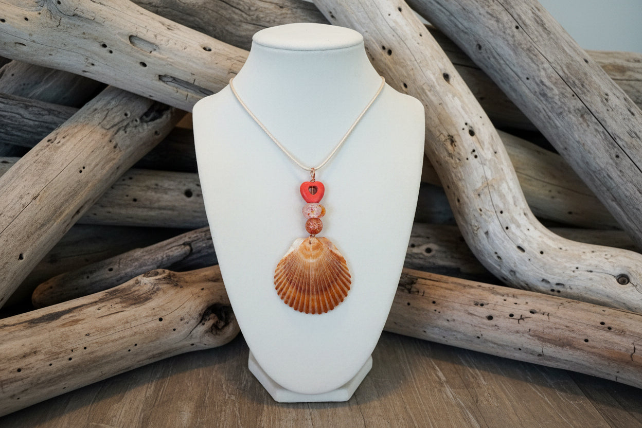 Blush Heart Peach Tide Necklace