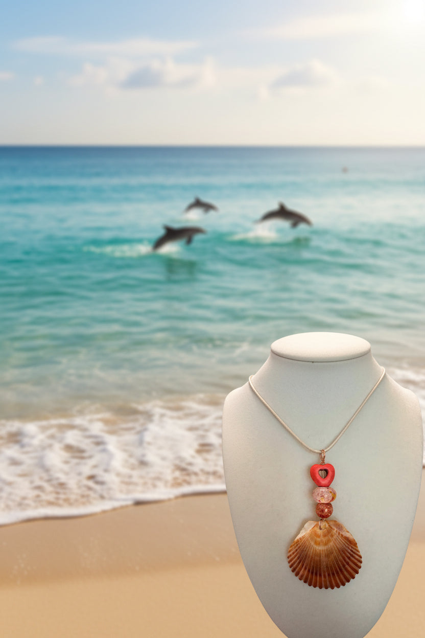 Blush Heart Peach Tide Necklace