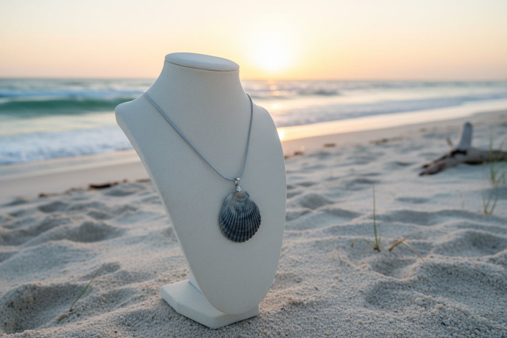 Slate Wave Scallop Necklace