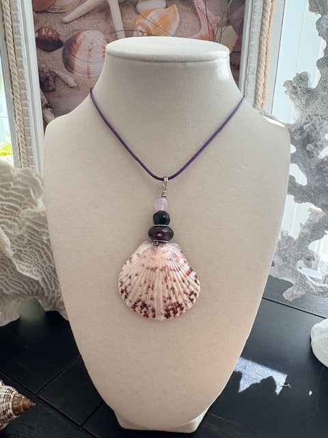 Royal Beauty Amethyst Tide Scallop Necklace