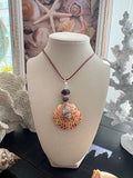 Royal Speckled Shore Scallop Necklace