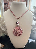 Maroon Silk Tide Pendant Necklace
