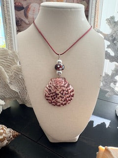 Maroon Silk Tide Pendant Necklace