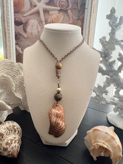 Copper White Water Lariat Necklace