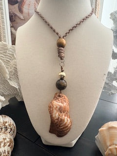 Copper White Water Lariat Necklace