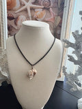 Idyllic Ivory Island Wrapped Bronze Hematite Chain Necklace