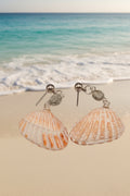 Cardita shell earrings front view