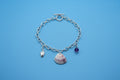 Violet Tide Shell Charm Bracelet