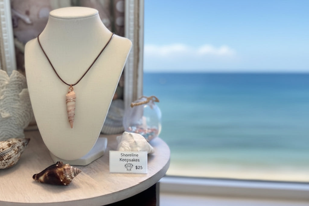 Copper Spiral Auger Shell Necklace
