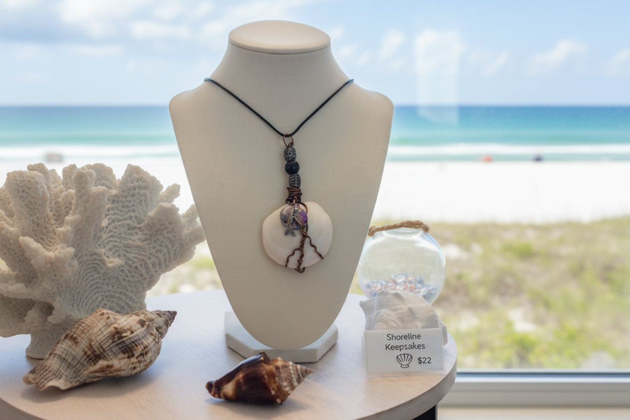 Beachy Treasure Butter Cup Necklace