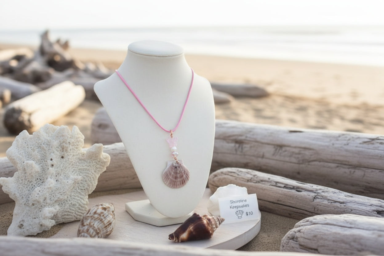 Blushing Shore Shell Necklace