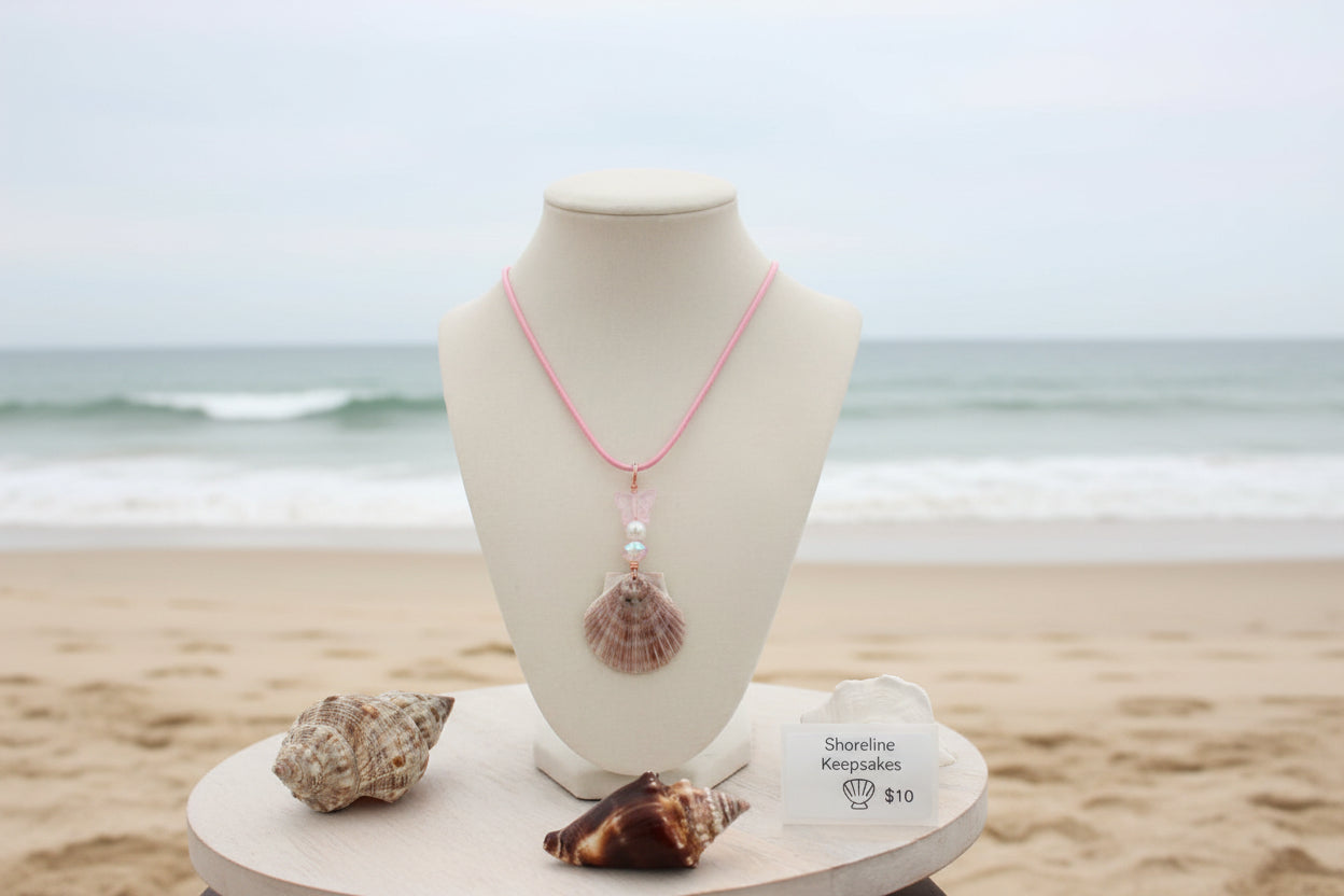 Blushing Shore Shell Necklace