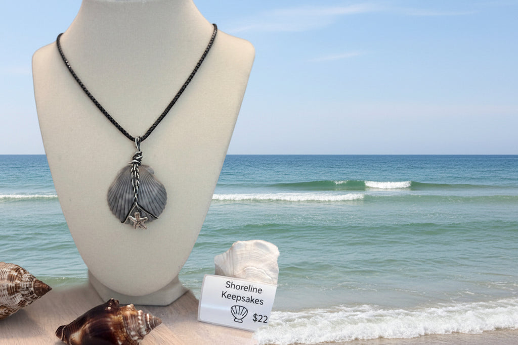 Silver Mist Shell Necklace