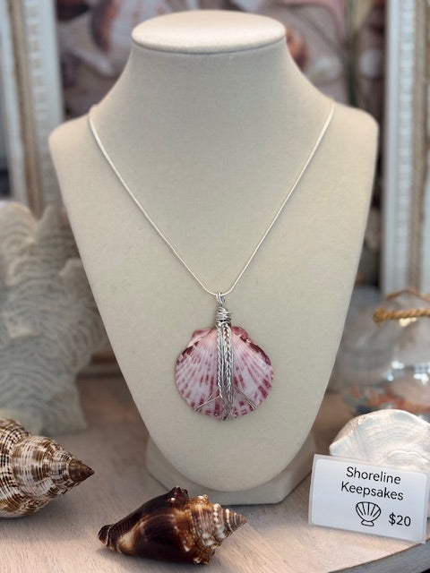 Blushing Waves Pink Shell Necklace