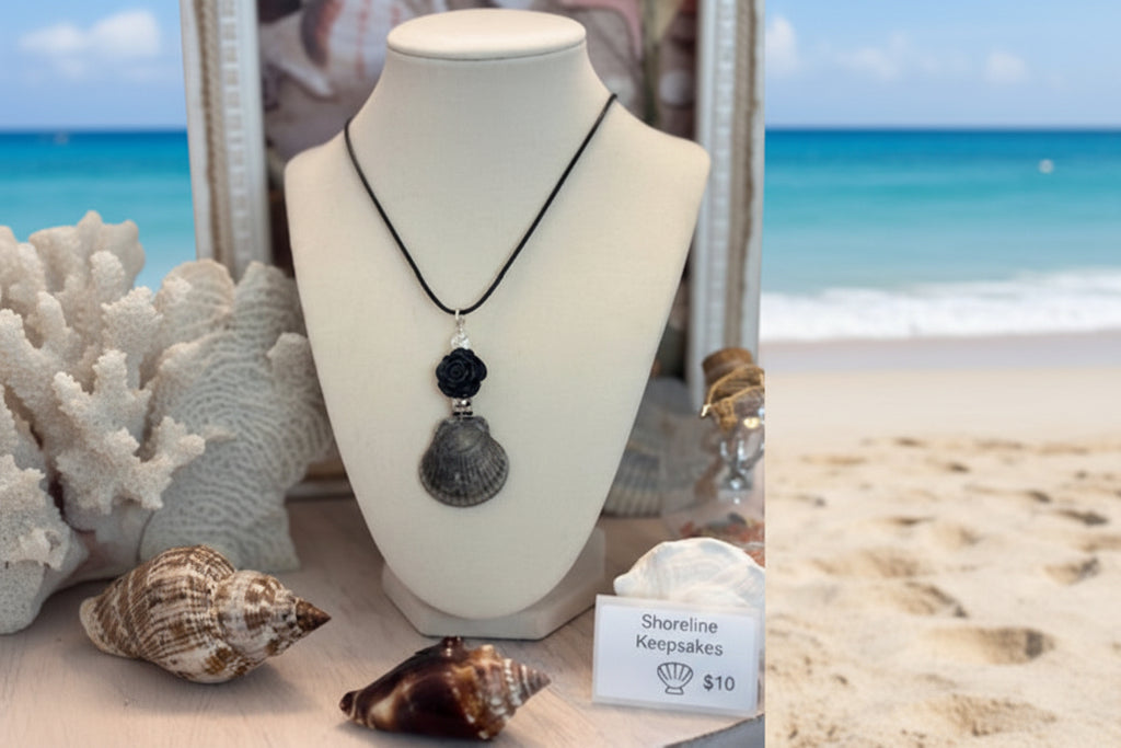 Midnight Elegance Shell Necklace