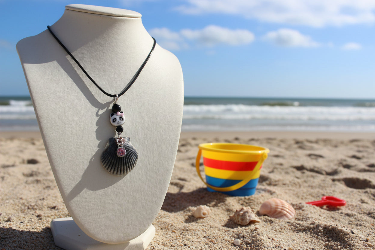 Playful Panda Shell Necklace -