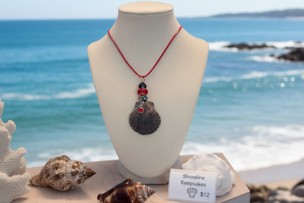 Ruby Midnight Shell Necklace