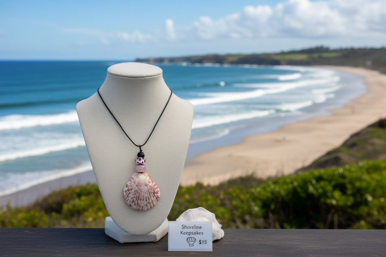 Rose Petal Shores Shell Necklace