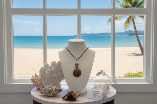 Chocolate Sands Shell Necklace - Scallop from Florida Gulf Shores