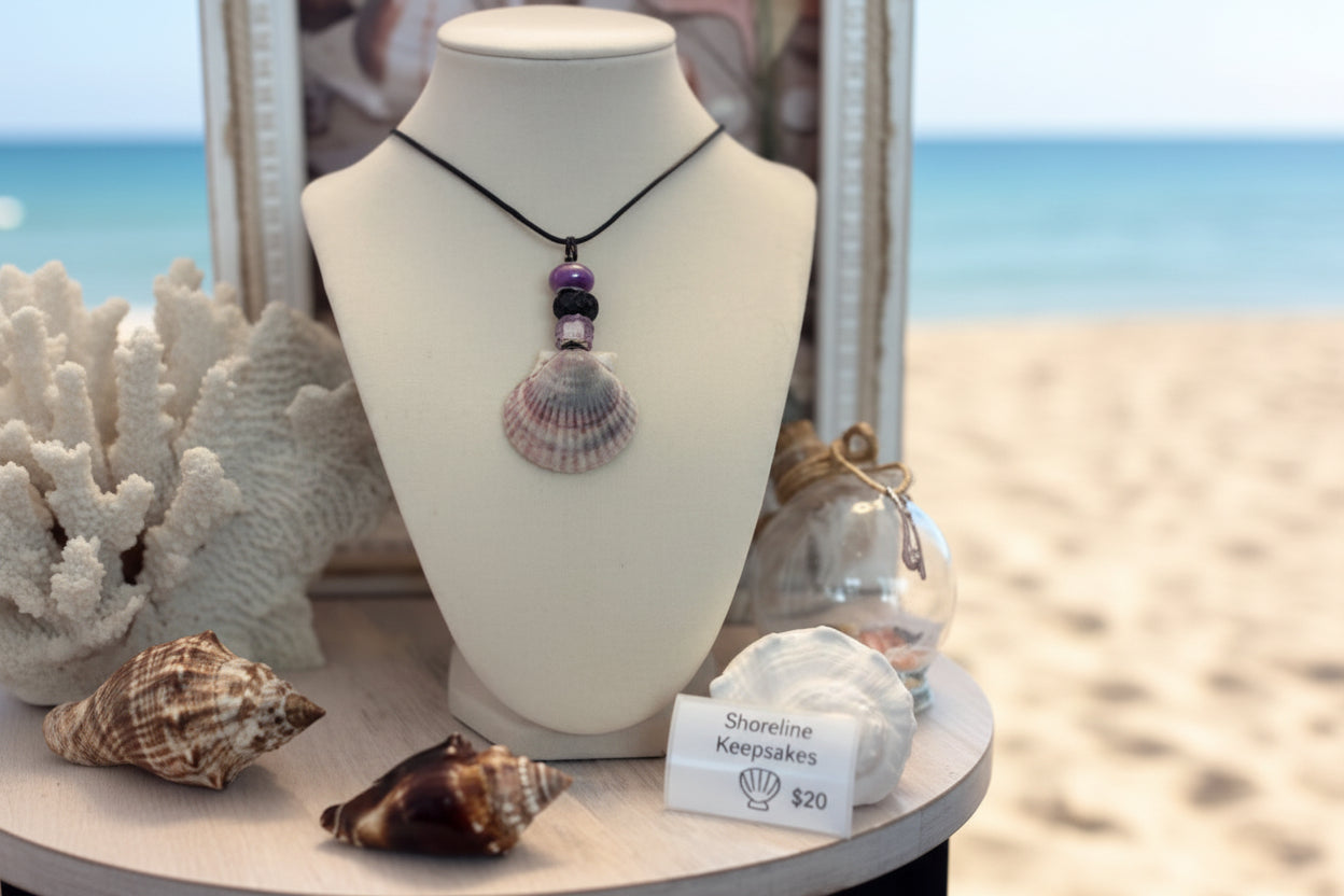 Lavender Dreams Shell Necklace