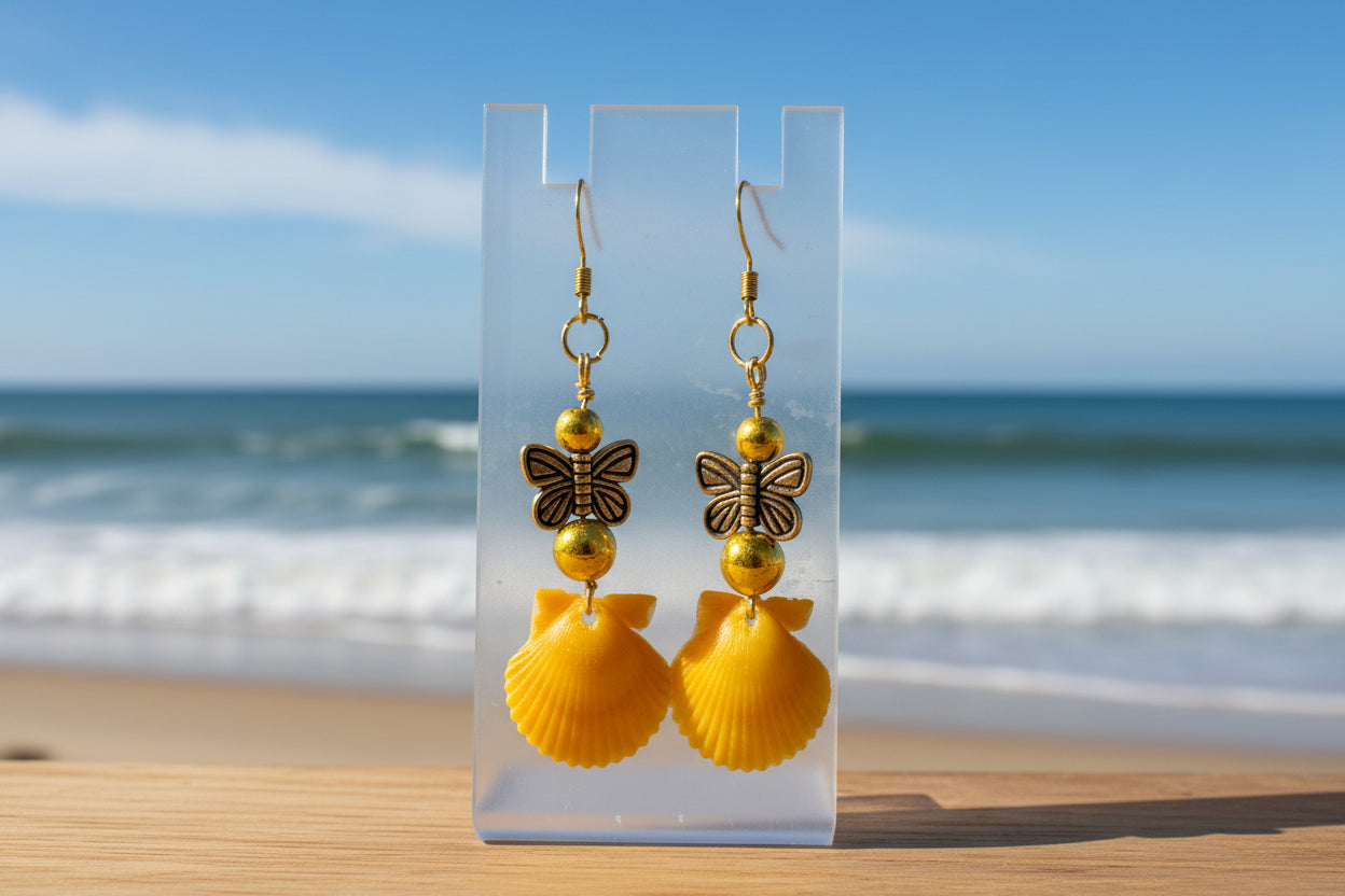 Golden Tide Butterfly Earrings