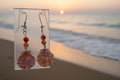 Coral Sunset - Pink Scallop Shell Earrings