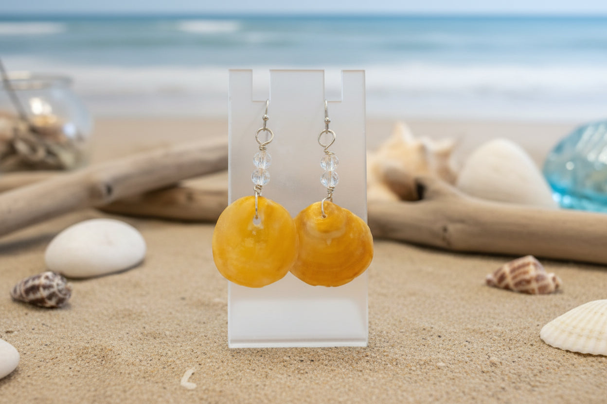 Golden Sunrise Shell Earrings