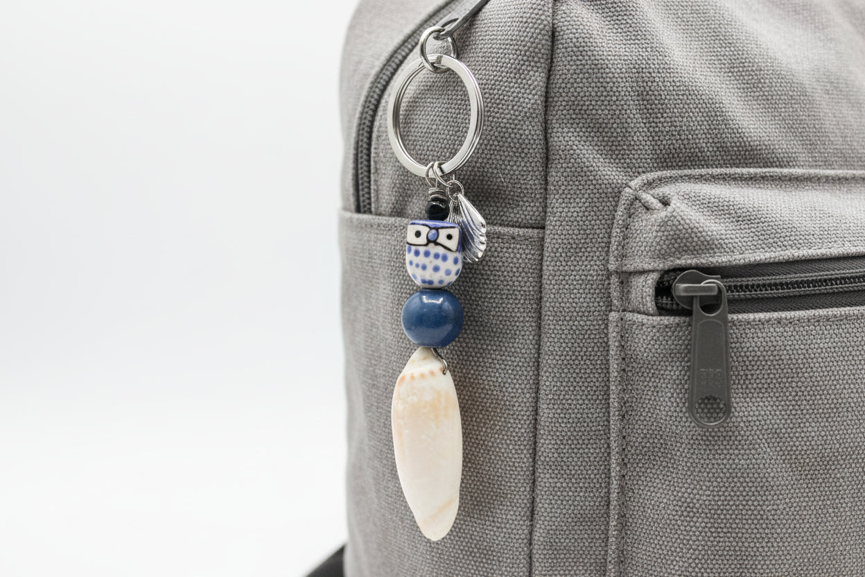 Ocean Owl Shell Charm