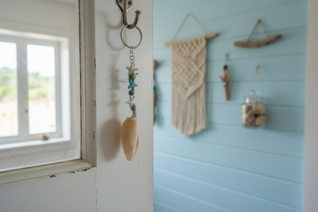 Ocean Star Shell Charm and keychain
