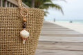 Coastal Charm - Lightning Whelk Shell Keychain