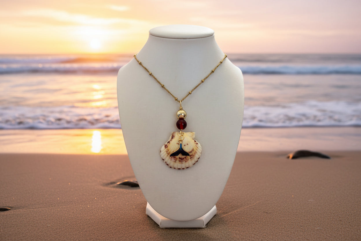 Golden Tide Scallop Shell Necklace