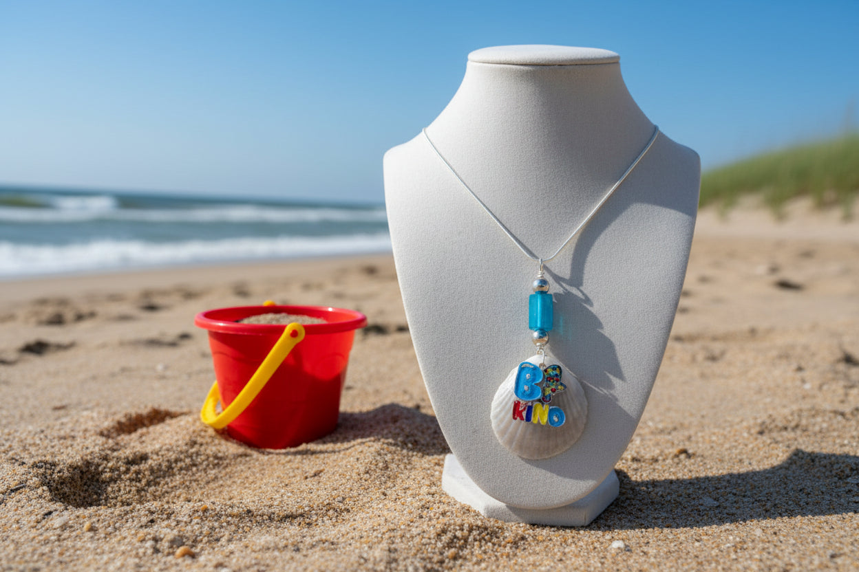 Be Kind Turquoise & Elephant Charm Necklace