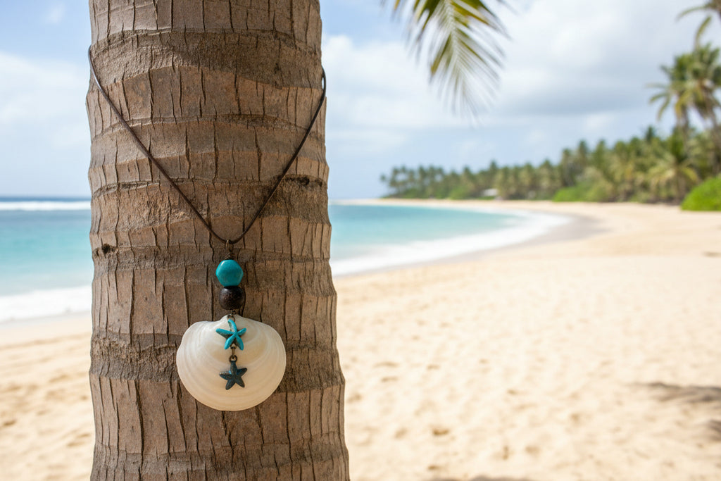 Starfish Duo- Butter Cup, Turquoise Necklace