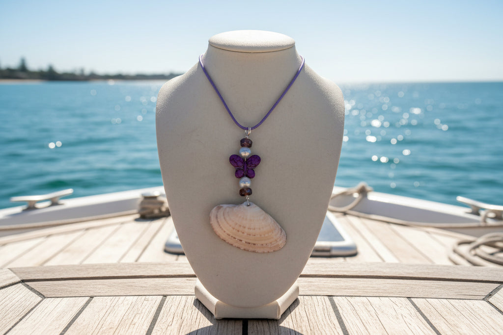 Seashell Butterfly Necklace