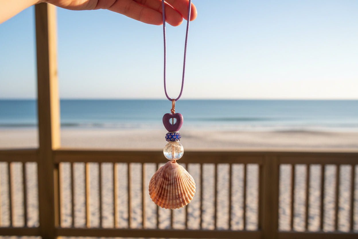 Florida Cockle Shell Heart Necklace