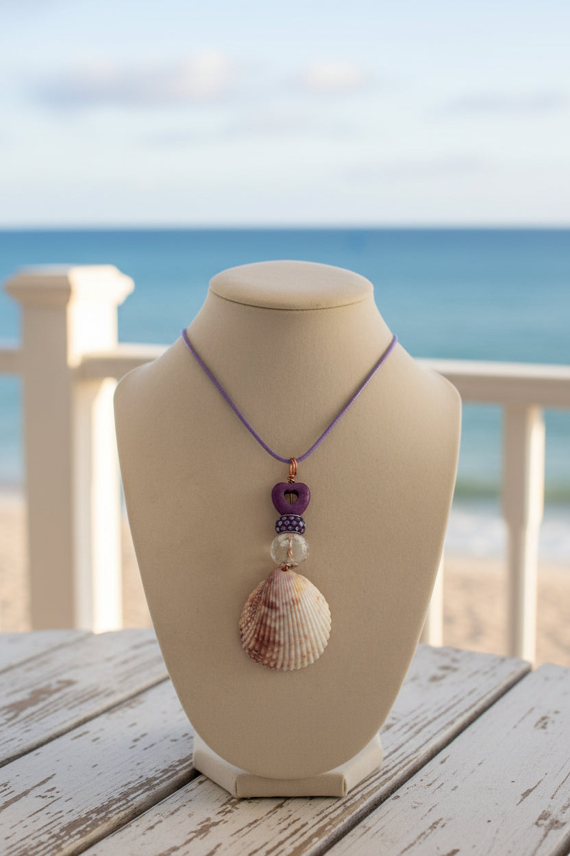 Florida Cockle Shell Heart Necklace