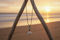 Seashell Elegant Mint Heart Necklace