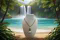 Angel Wing Stunning Shell Gold Accent Necklace
