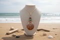 Coastal Serenity - Scallop Shell & Turquoise Bead Necklace