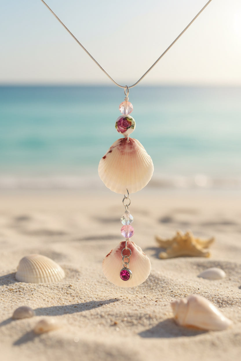 Twin Cascade Shell Necklace