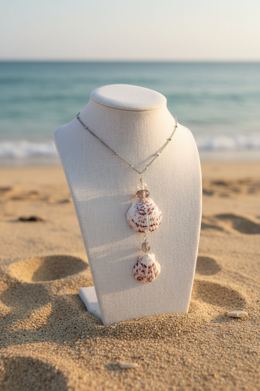Speckled Sands Double Shell Necklace