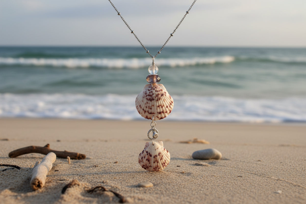 Speckled Sands Double Shell Necklace