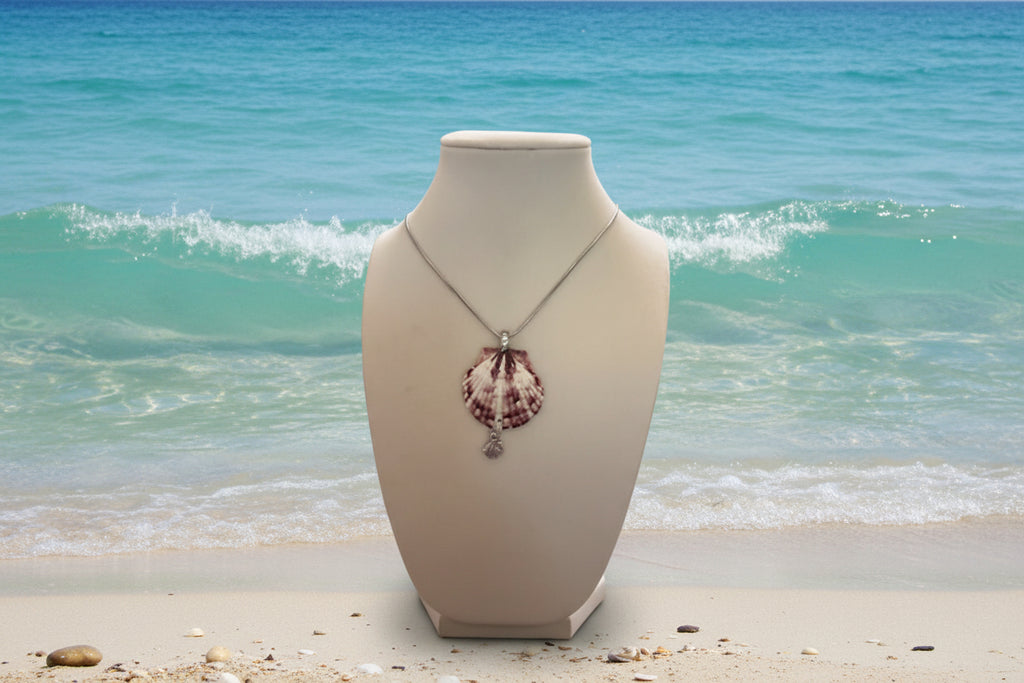 Deep Sea Scallop Shell Necklace – Handmade Beach Jewelry