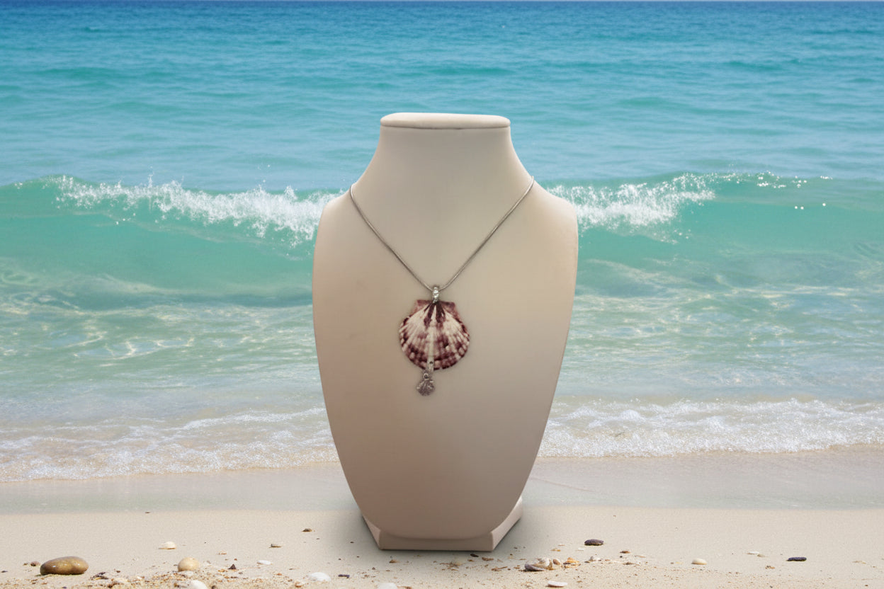 Deep Sea Scallop Shell Necklace – Handmade Beach Jewelry