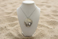 Silver Embrace Pearl Shell Necklace – Handmade Beach Jewelry