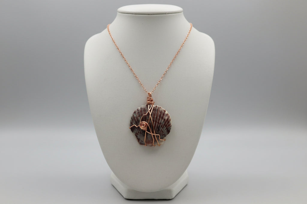 Twilight Depths Scallop Shell Necklace – Handmade Coastal Beach Jewelry