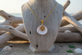Golden Turtle Shell Necklace– Handmade Coastal Beach Jewelry