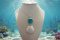 Turquoise Waters Shell & Starfish Necklace – Handmade Coastal Beach Jewelry
